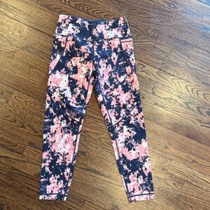 Sweaty Betty Pink and Black Abstract Leggings